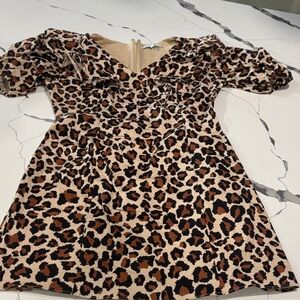 English Factory Leopard Print Mini Dress